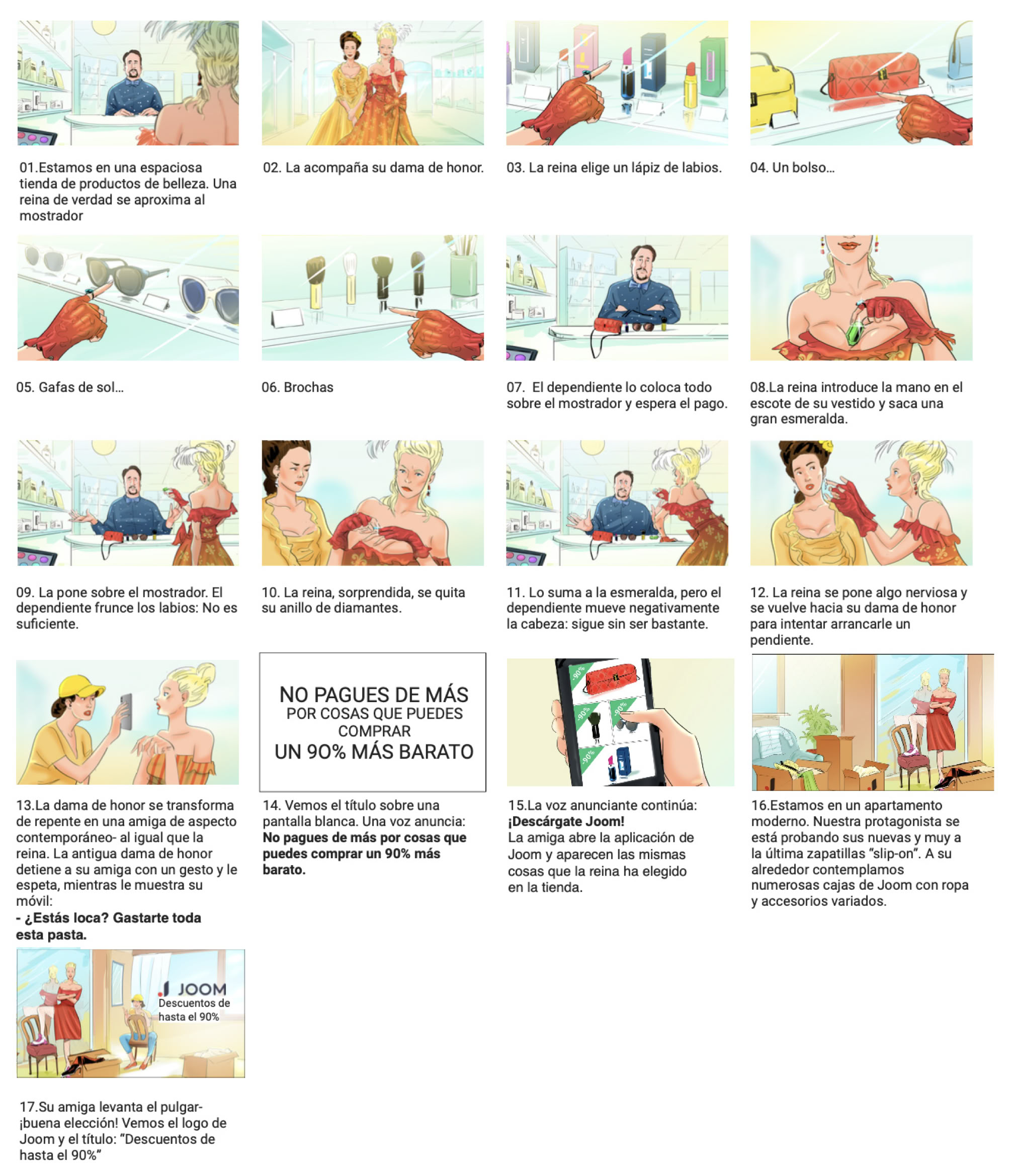 Storyboard: the queen&rsquo;s shopping spree in a beauty store